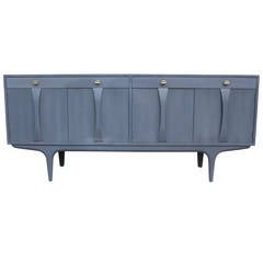 Striking Grey Sideboard with Scuptural Hardware