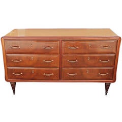 Transitional Hollywood Regency Italian Six Drawer Dresser 3