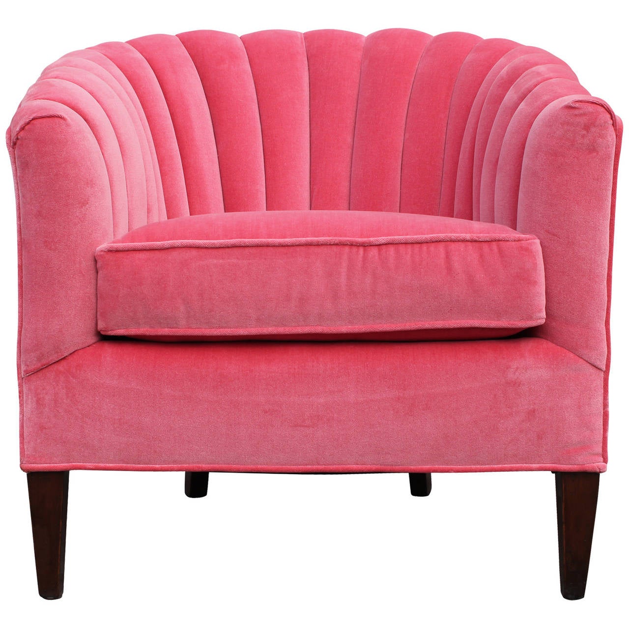 pink barrel chair