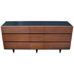 Sleek Two-Tone Large Dresser by American of Martinsville