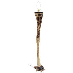 Large Unique Taxidermy Giraffe Leg Floor Lamp