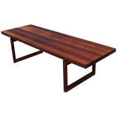 Clean Lined Danish Rosewood Coffee Table