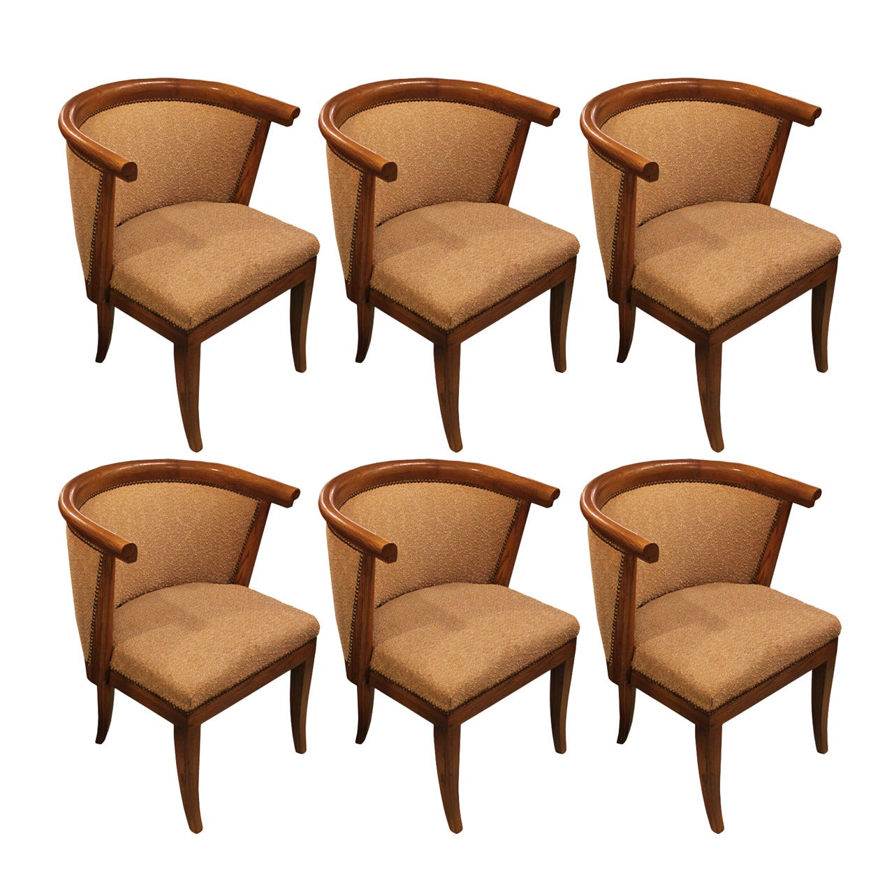 Set of Six Harold Schwartz for Romweber Chairs
