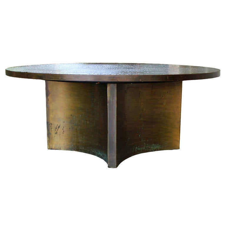 Rare Philip and Kelvin LaVerne Eternal Forest Table In Excellent Condition In Houston, TX