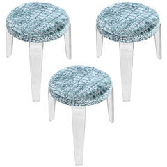 Glamorous Trio of Lucite Stacking Stools
