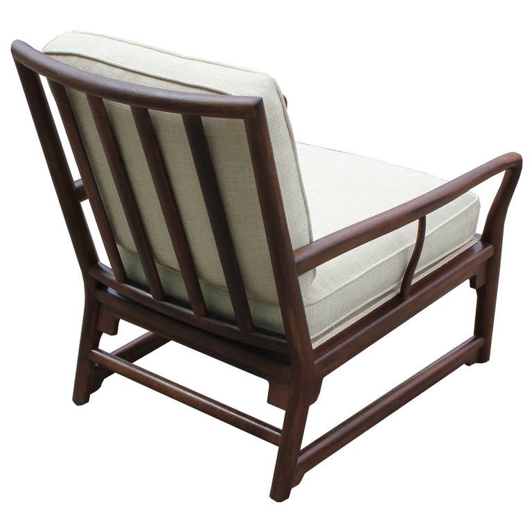 American Exquisite Pair of Michael Taylor Style Lounge Chairs