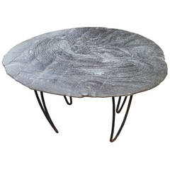 Interesting Poured Resin Table on Hairpin Legs