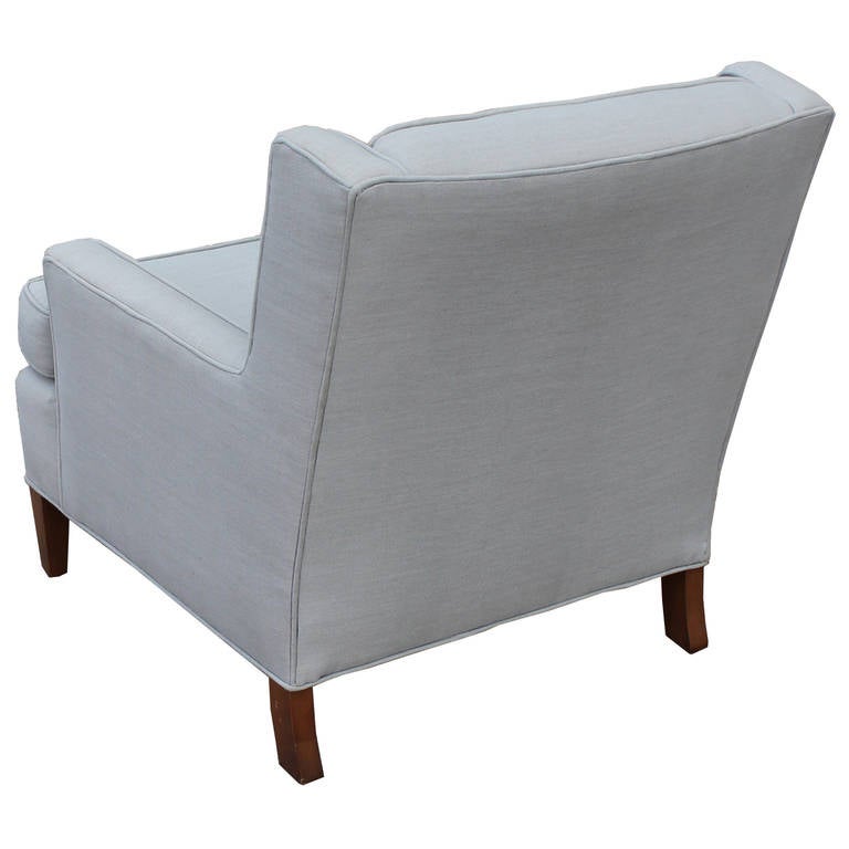 American Kittinger Lounge Chairs in Grey Linen