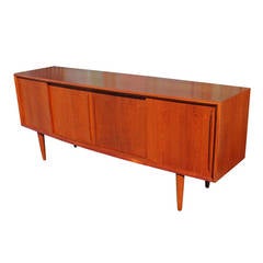 Curved Bow Front Danish Teak Sideboard