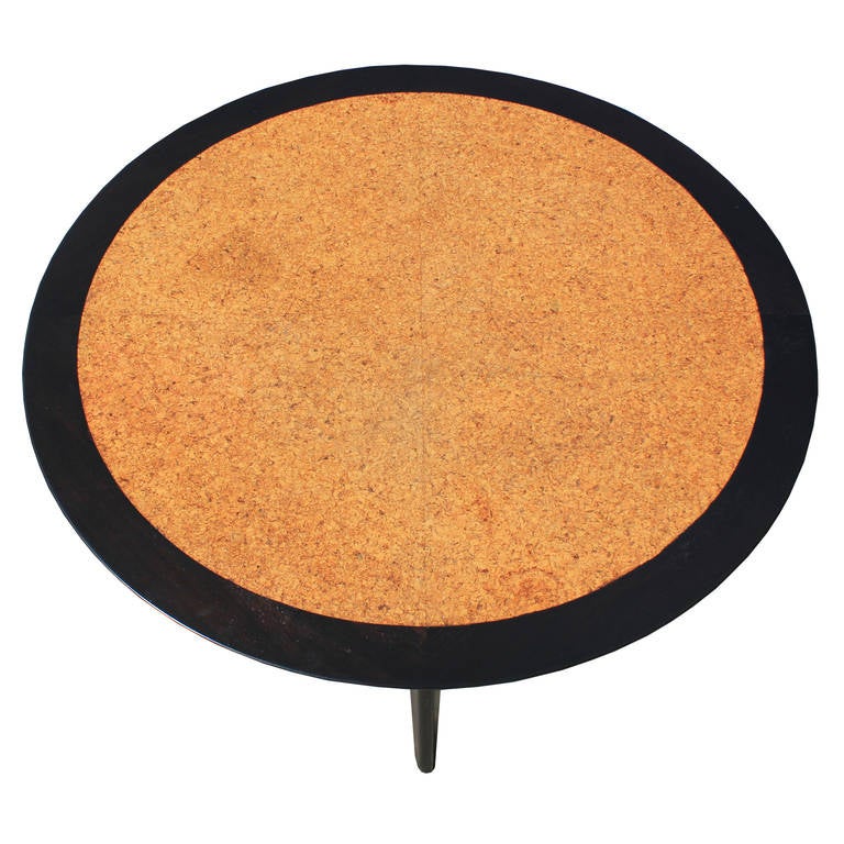 Round Paul Frankl Style Cork Table