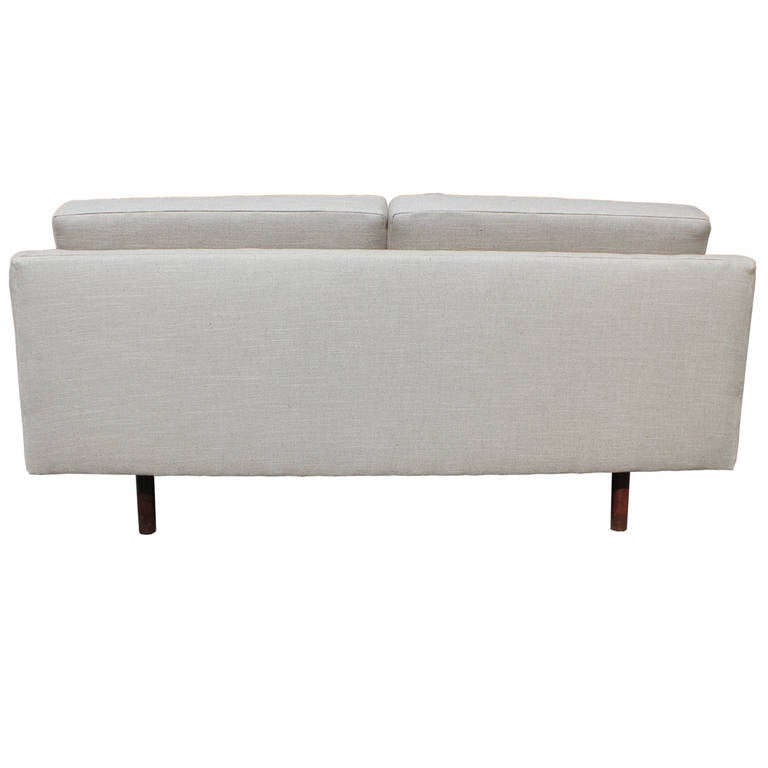 Linen Mid Century Modern Harvey Probber Exceptional Loveseat