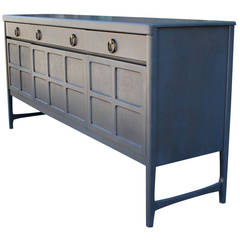 Interesting Grey Sideboard with Brass Handles