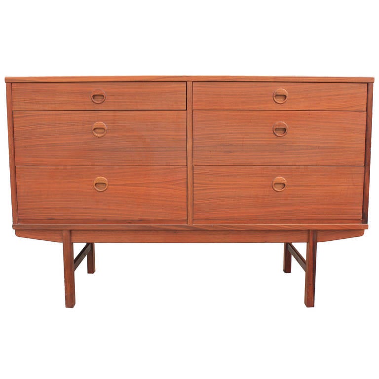 Great Pair of Dux teak 6 drawer dressers/ chest made in Sweden. In nice original condition.