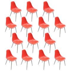 Orange Burke Eames Style SideChairs 5 availible