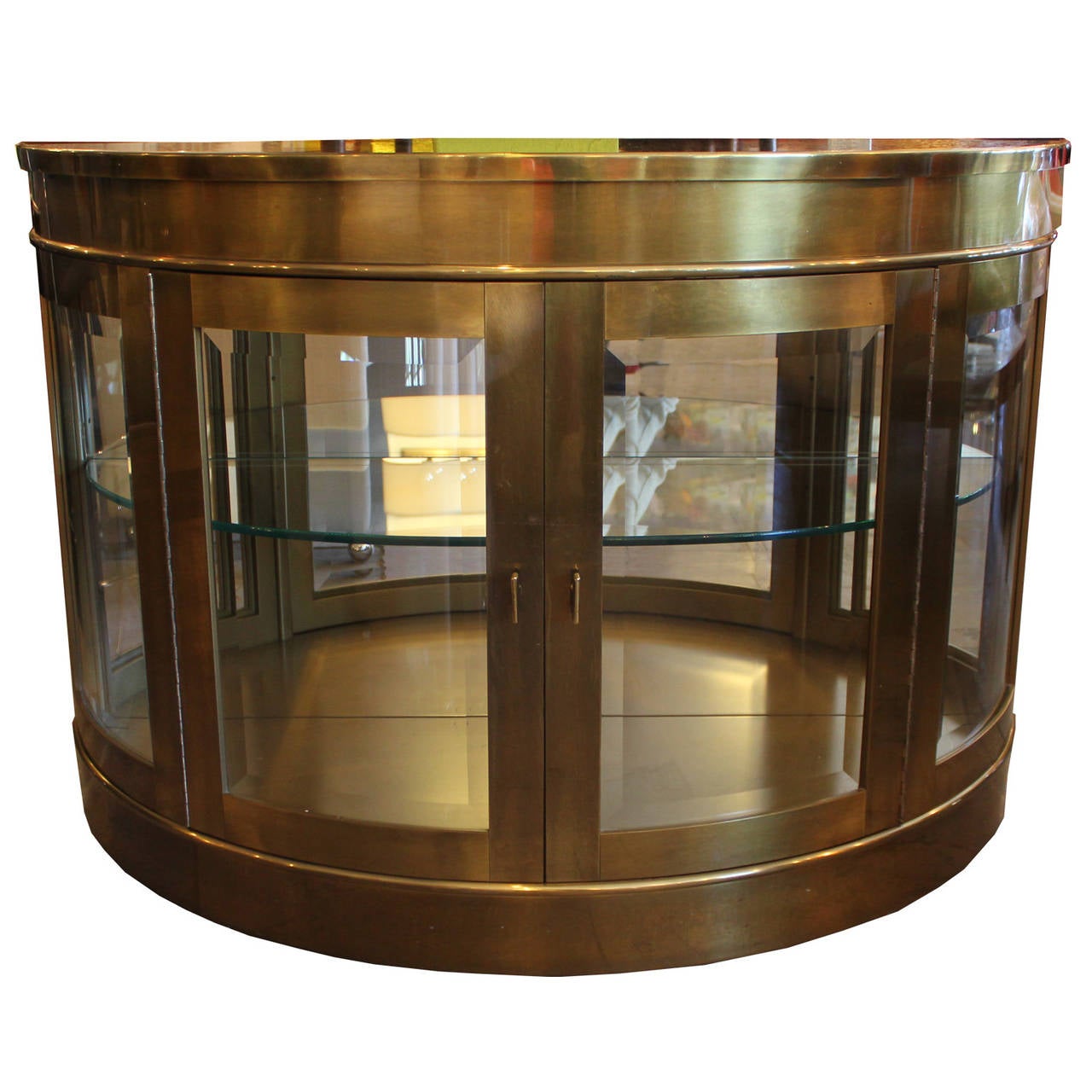 American Mastercraft Brass Demilune /Display