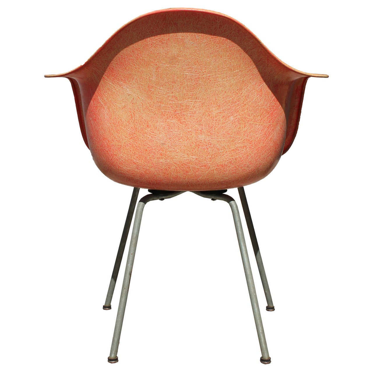 American Early Eames Roped Edge Salmon Shell Chair Zenith