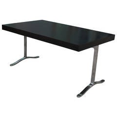 Vintage Sleek Nicos Zogrpahos Chrome Executive Desk
