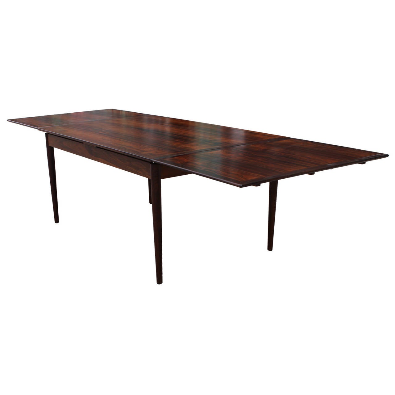 Mid-20th Century Gorgeous Danish Rosewood Extendable Dining Table Moller