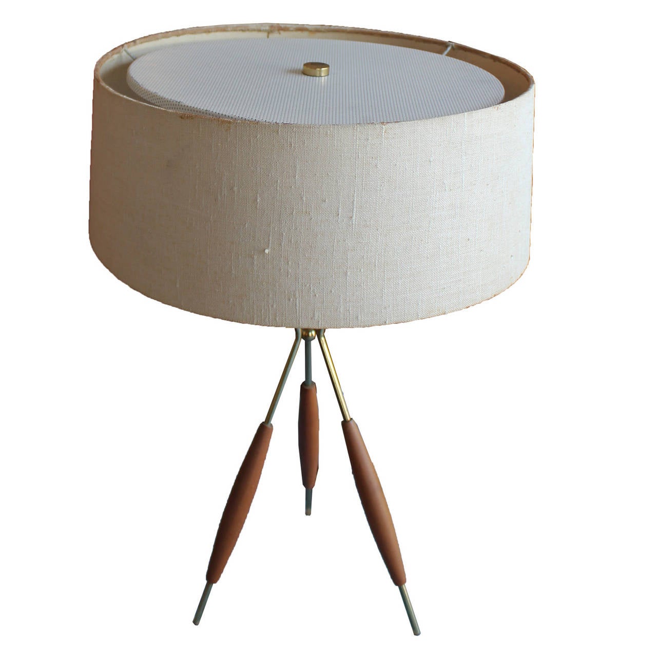 Mid Century Modern Gerald Thurston Tripod Table Lamp In Excellent Condition In Houston, TX