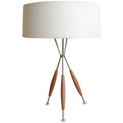 Mid Century Modern Gerald Thurston Tripod Table Lamp
