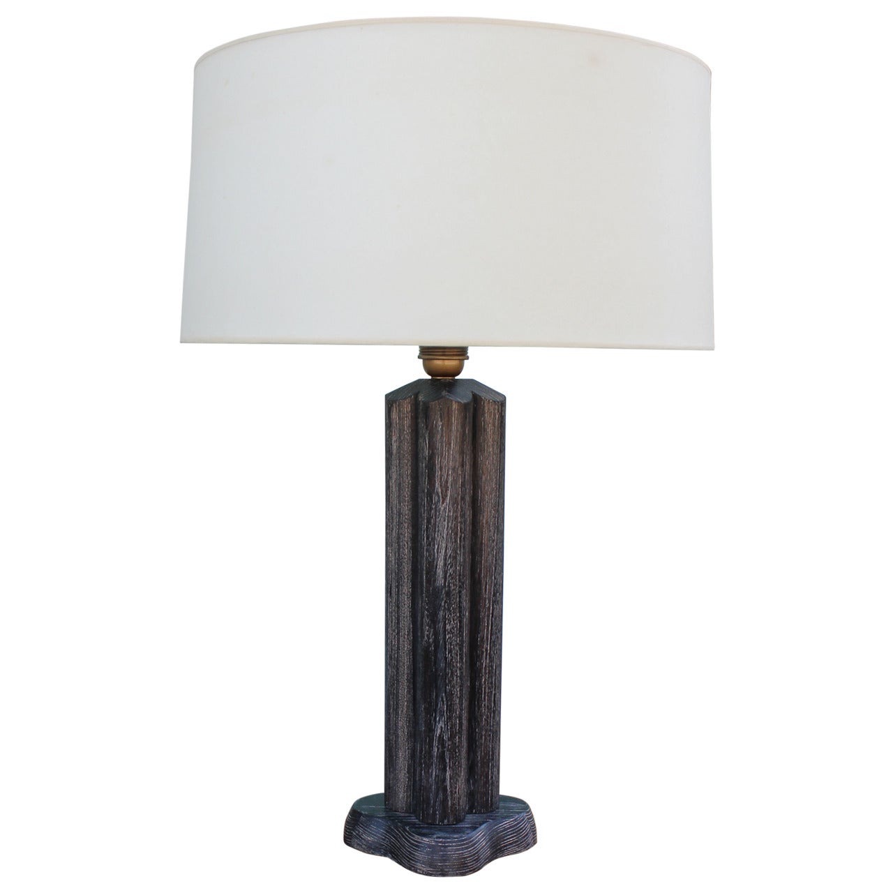 1940s Cerused Oak James Mont Table Lamp