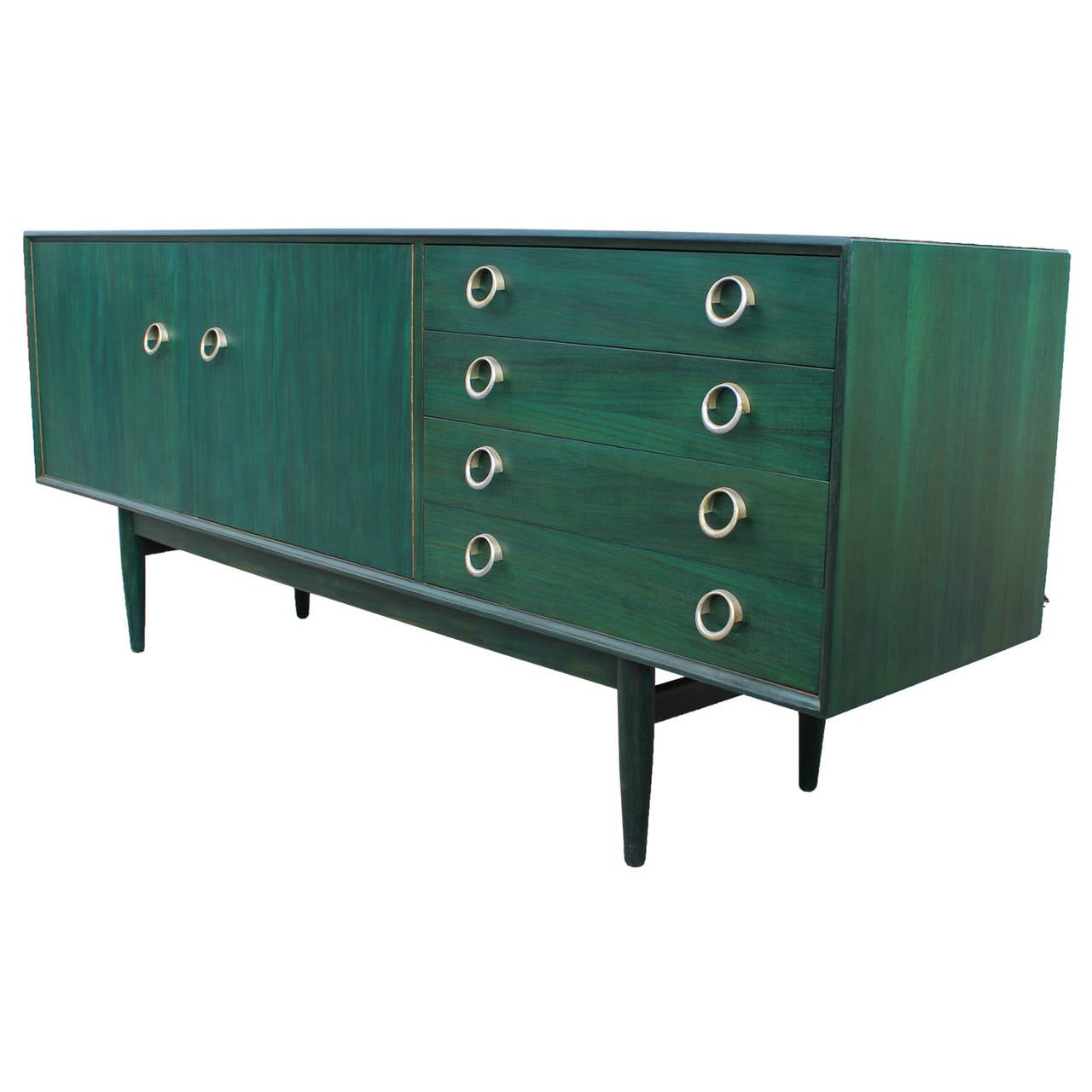 Stunning Emerald Green and Brass Credenza at 1stDibs emerald green