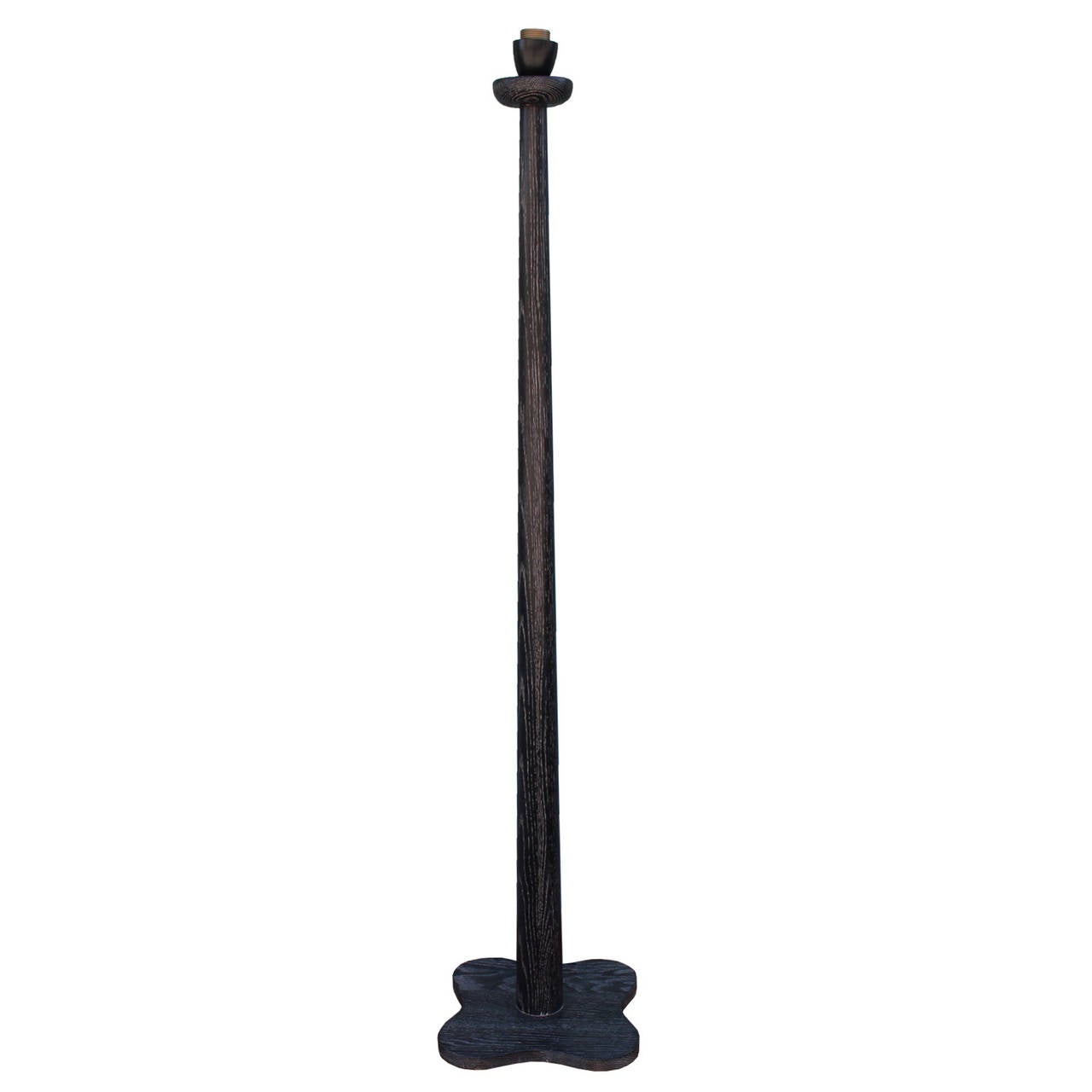 Rare 1940s Cerused Oak James Mont Floor Lamp