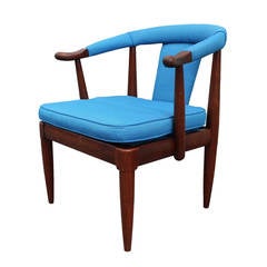 Turquoise Horseshoe Side Chair