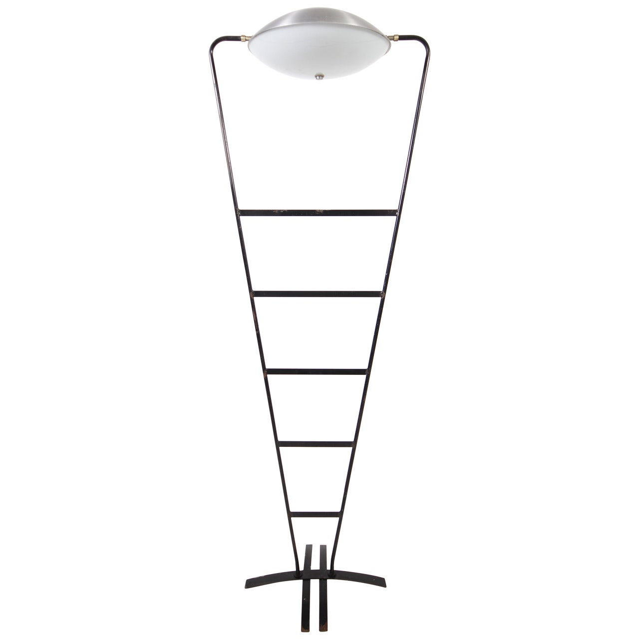 Modernist Architectural Floor Lamp in the Manner of Jean Royère For Sale