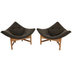 Rare Pair of Adrian Pearsall Coconut Chairs