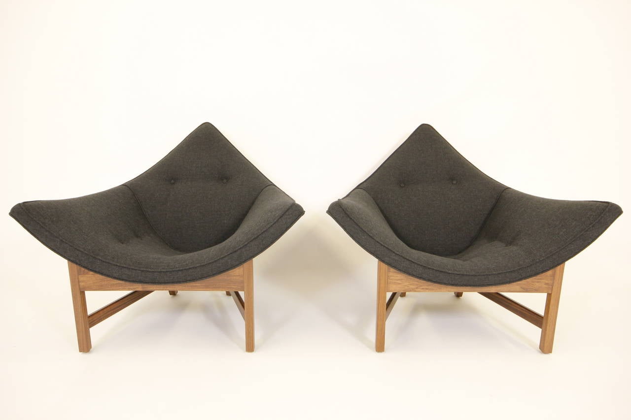 Mid-Century Modern Rare Pair of Adrian Pearsall Coconut Chairs