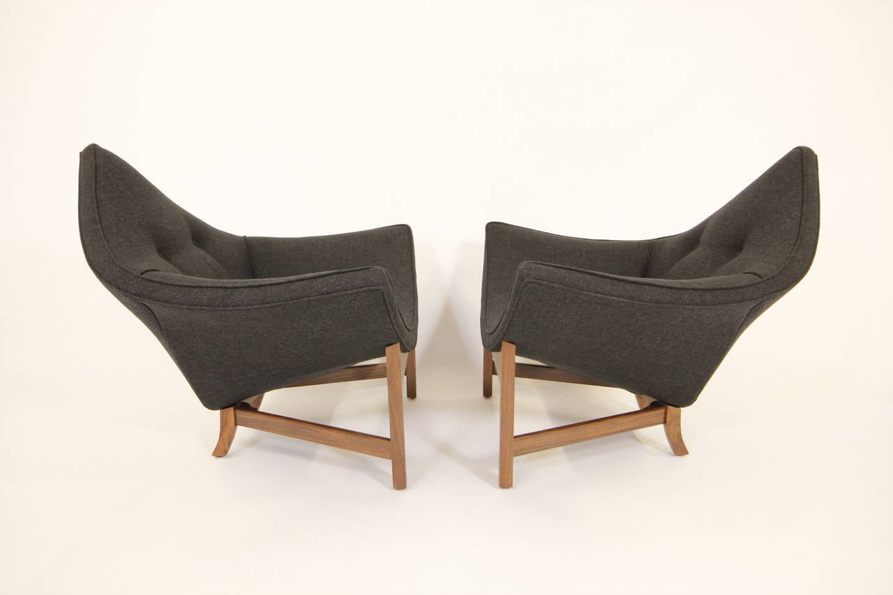 Mid-20th Century Rare Pair of Adrian Pearsall Coconut Chairs