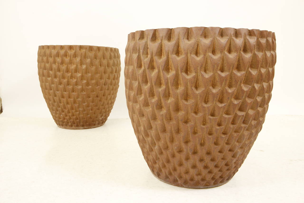 These are the largest stoneware vessels made by David Cressey. In the 