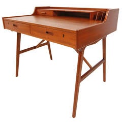 Danish Modern Teak Desk by Arne Wahl Iversen