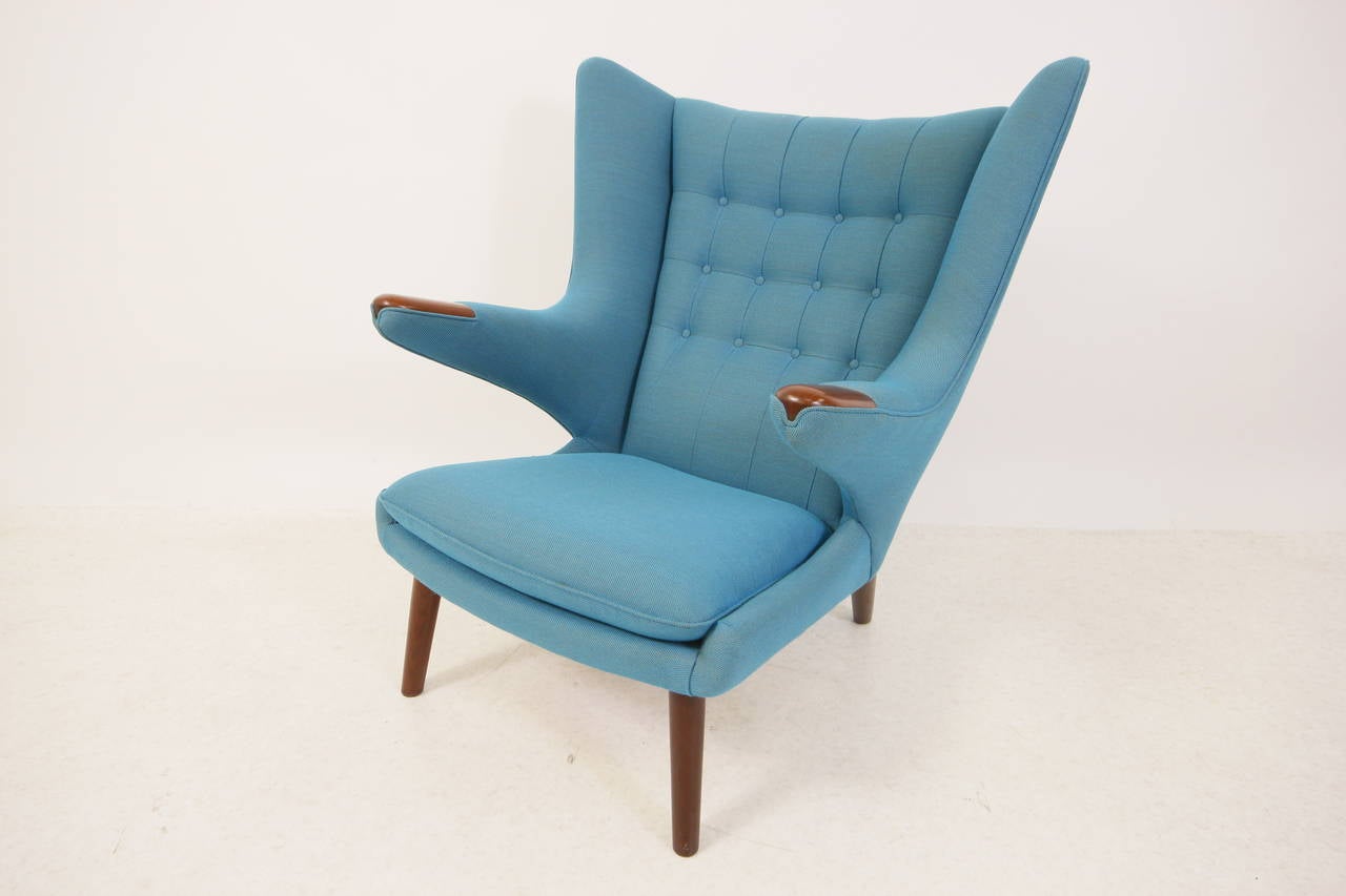 Mid-Century Modern Hans Wegner Papa Bear Chair with Maharam Fabric