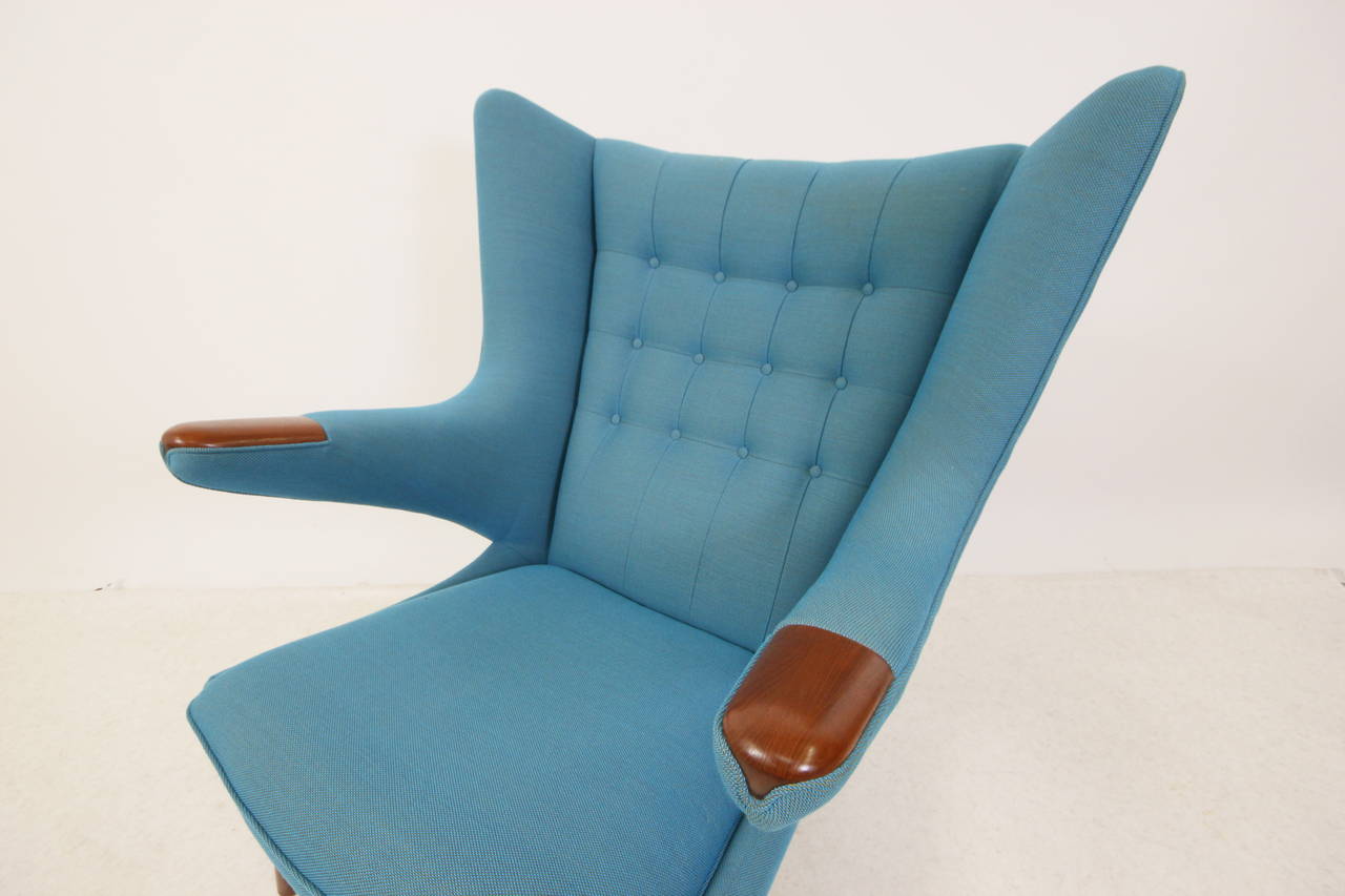 Mid-20th Century Hans Wegner Papa Bear Chair with Maharam Fabric