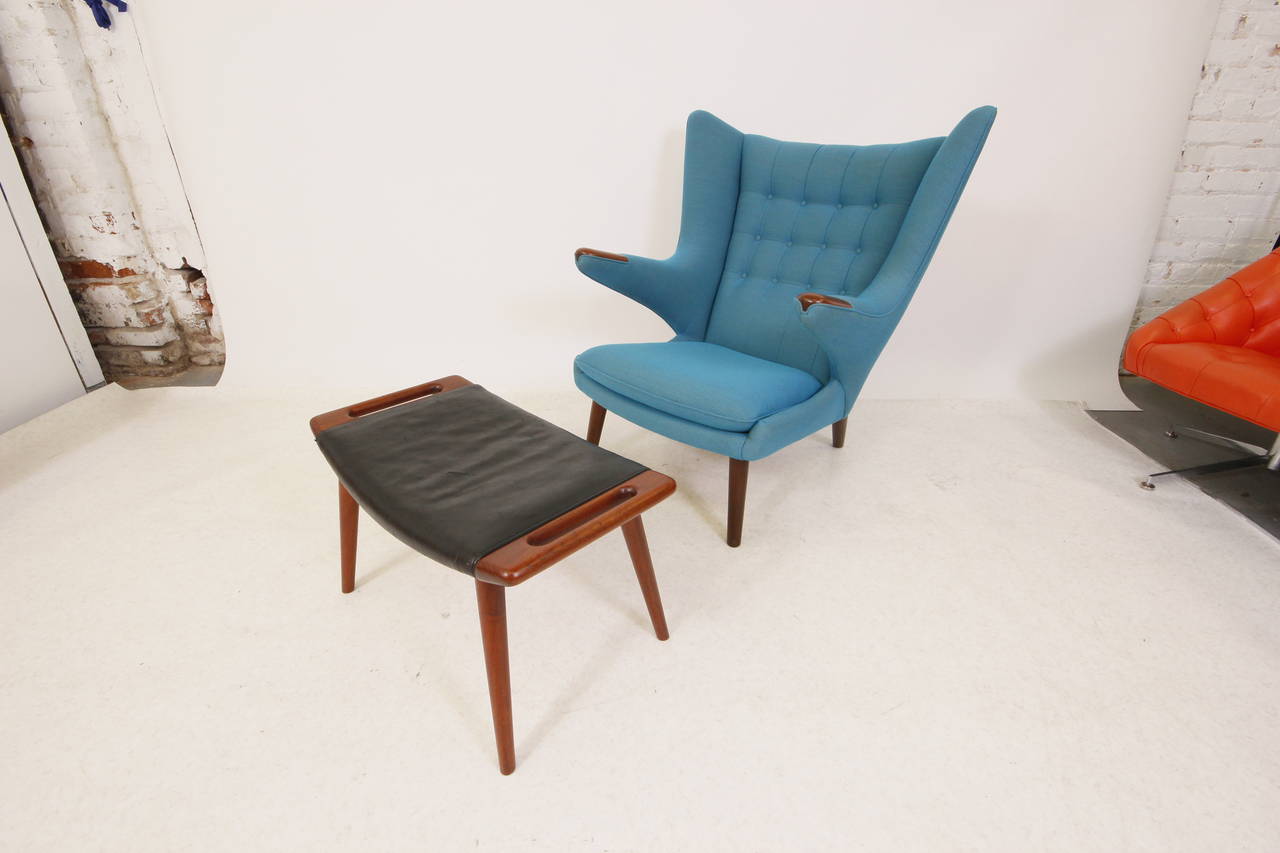 Hans Wegner Papa Bear Chair with Maharam Fabric 2