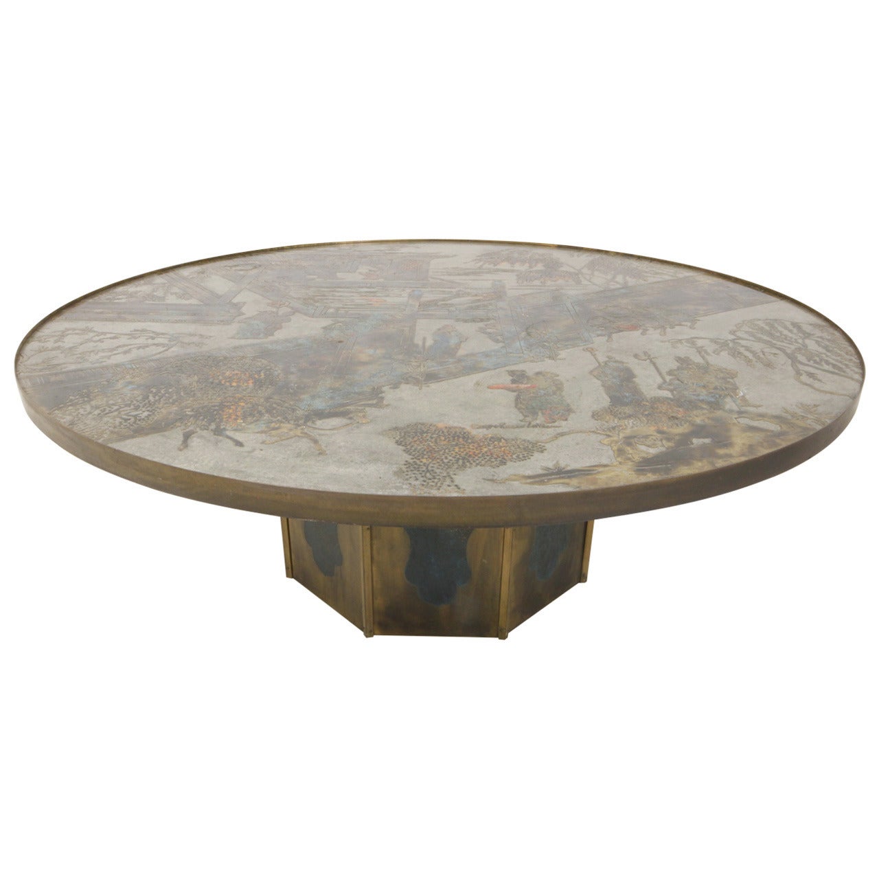 Stunning Bronze Philip and Kelvin LaVerne Cocktail Table