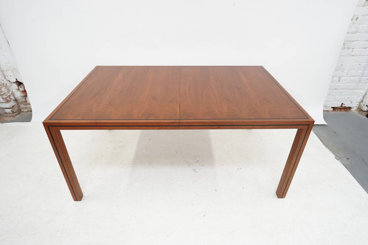 American Large Walnut Dining Table by Milo Baughman