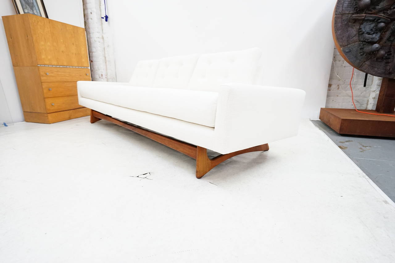 American Stunning Adrian Pearsall Sofa with Walnut Base For Sale