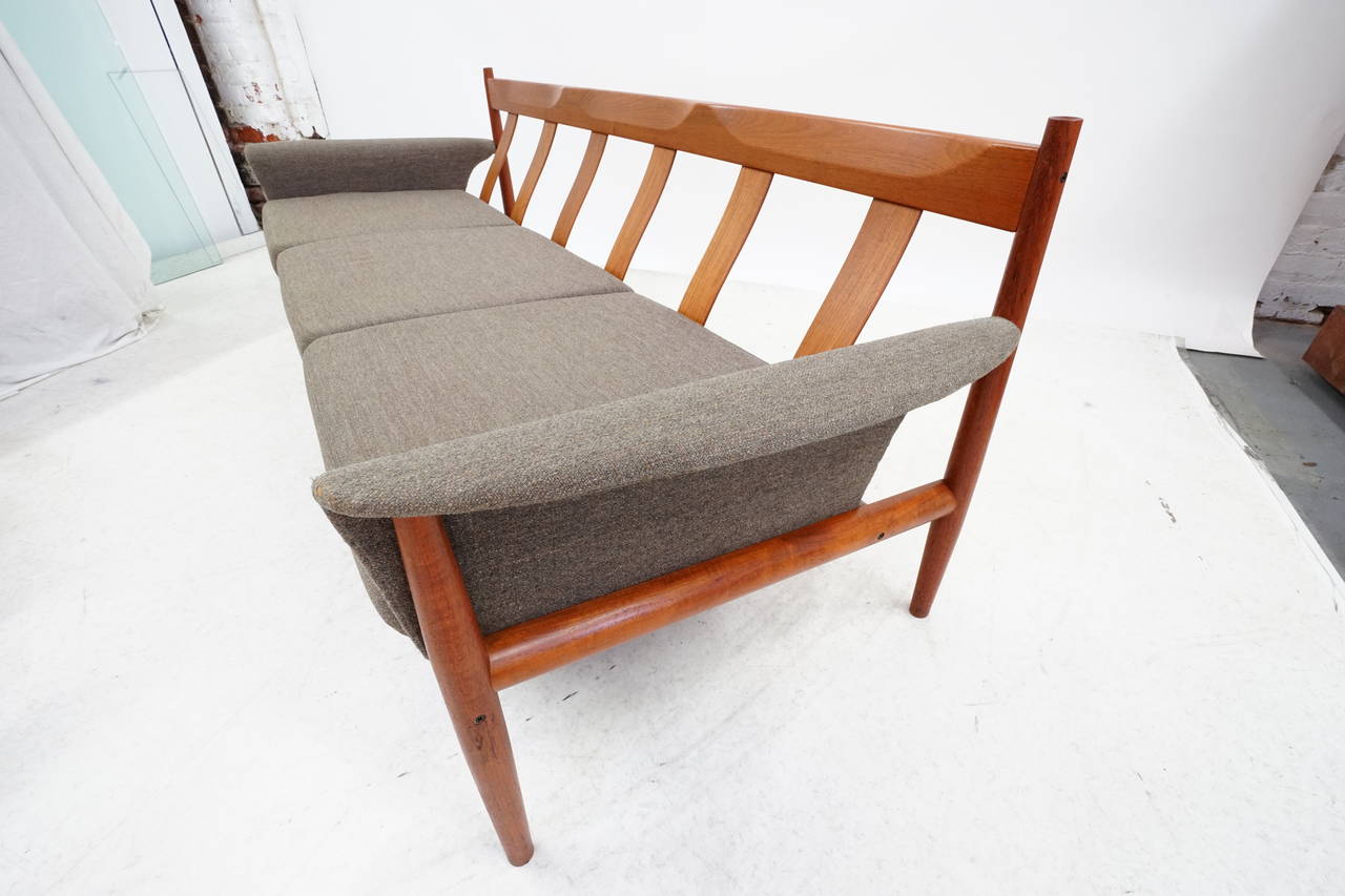 20th Century Stunning Danish Modern Sculpted Teak Sofa by Greta Jalk For Sale