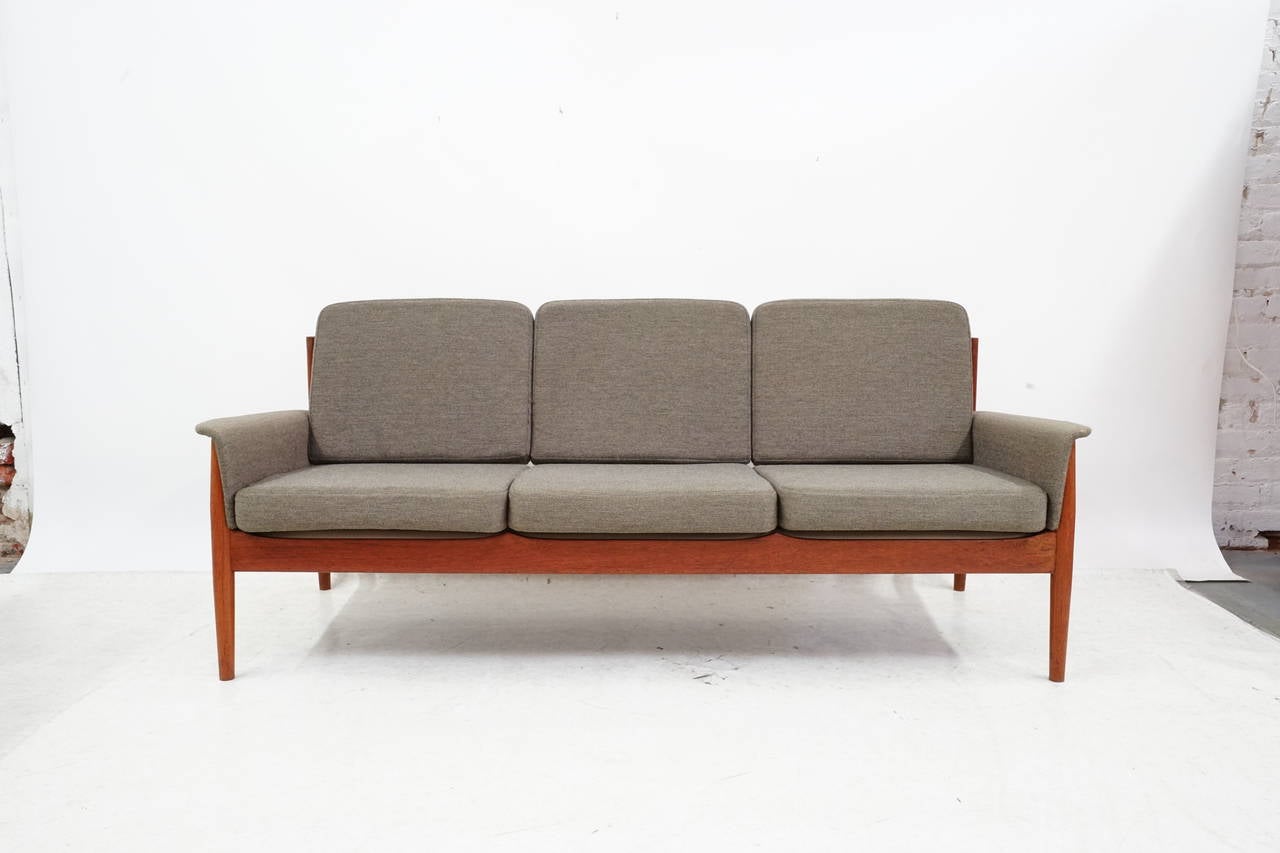 Stunning Danish Modern Sculpted Teak Sofa by Greta Jalk For Sale 2