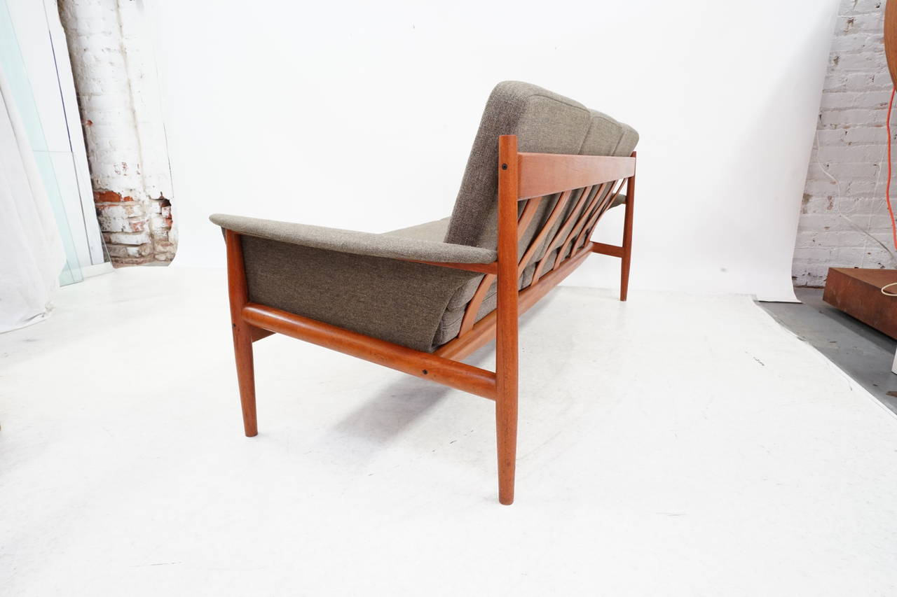 Scandinavian Modern Stunning Danish Modern Sculpted Teak Sofa by Greta Jalk For Sale