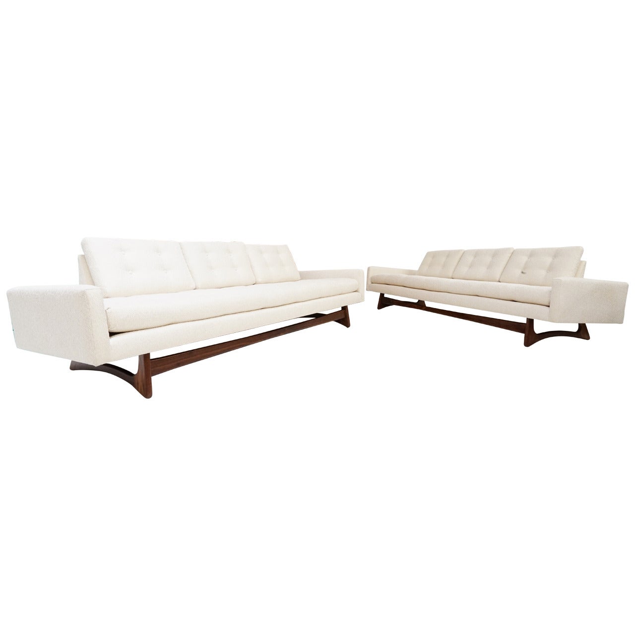 Stunning Pair of Matching Adrian Pearsall Sofa's For Sale
