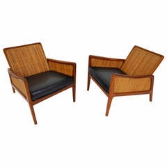 Rare Lounge Chairs by Peter Hvidt & Orla Molgaard Nielsen, FD 151