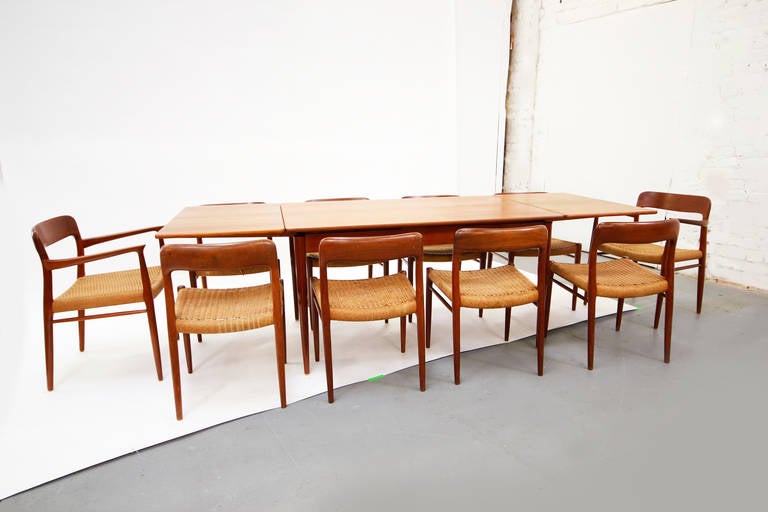 Set of 12 Neils Otto Moller Teak Dining Chairs 1