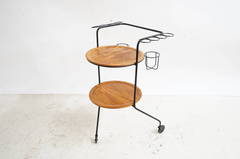 California Modern Iron Bar Cart by Tony Paul
