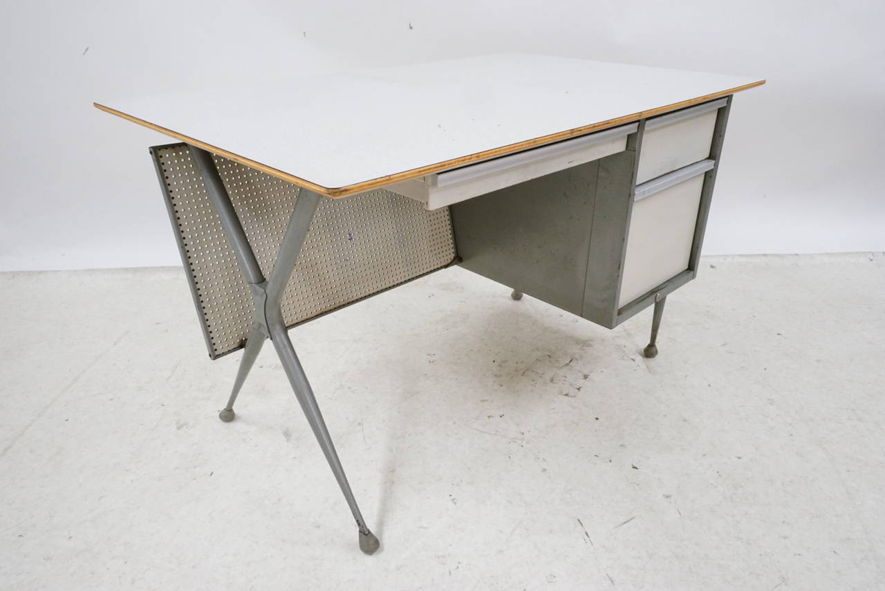 Mid-Century Modern Rare Raymond Loewy Desk For Sale