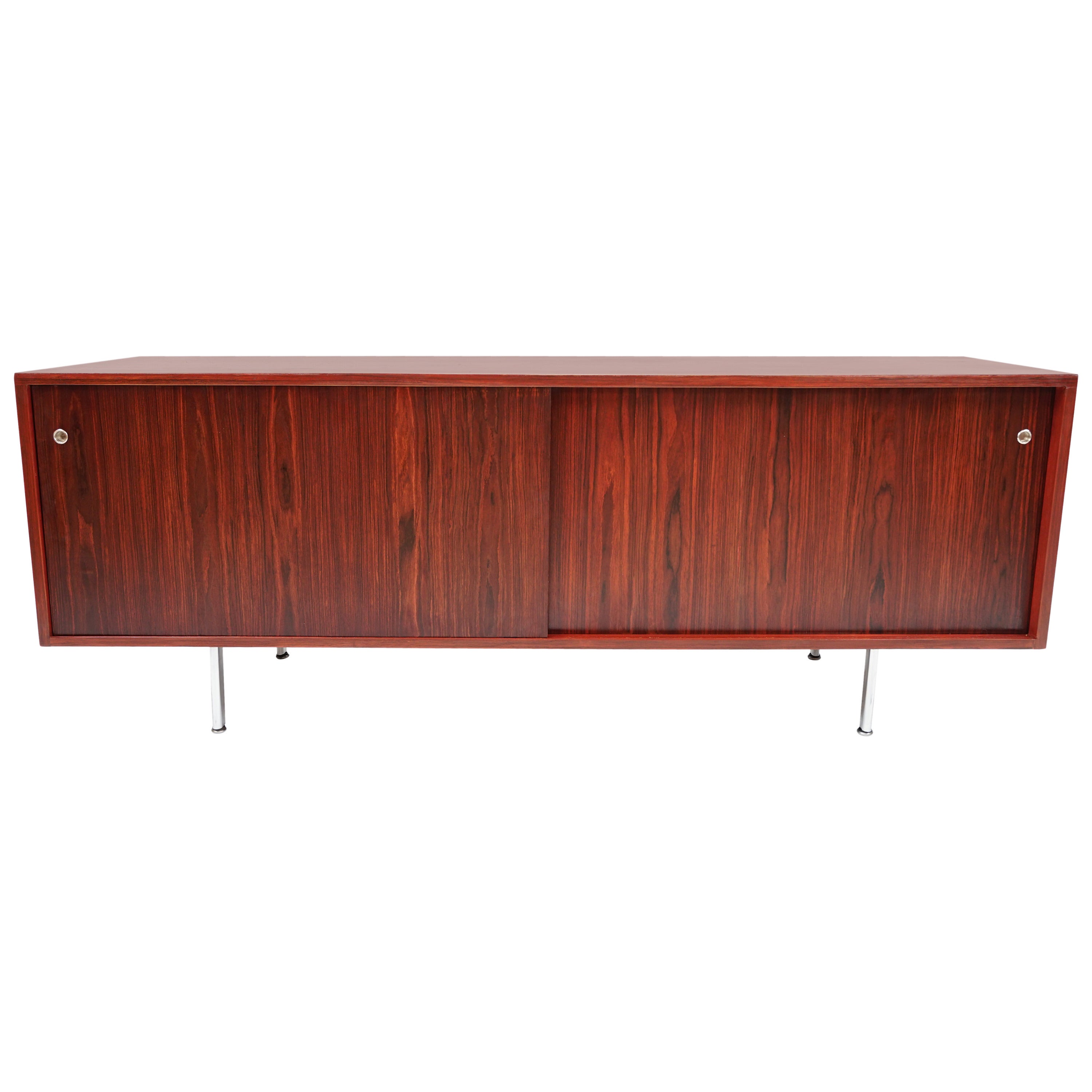 George Nelson Brazilian Rosewood Credenza For Sale