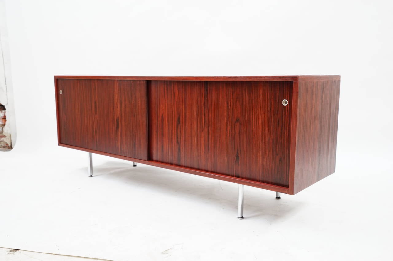George Nelson Brazilian Rosewood Credenza For Sale 1